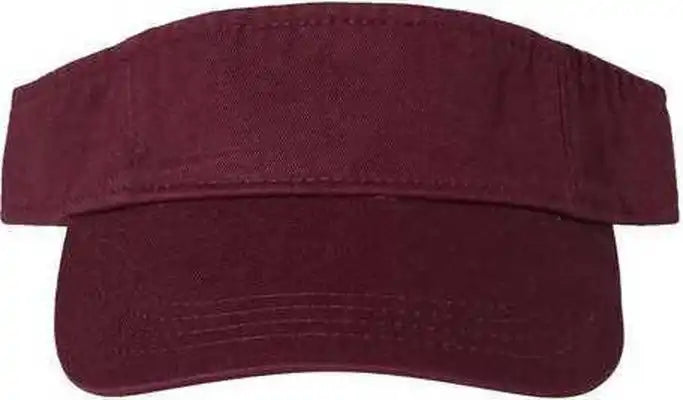 Valucap Vc500 Bio Washed Visor Maroon / one Size Fits Most