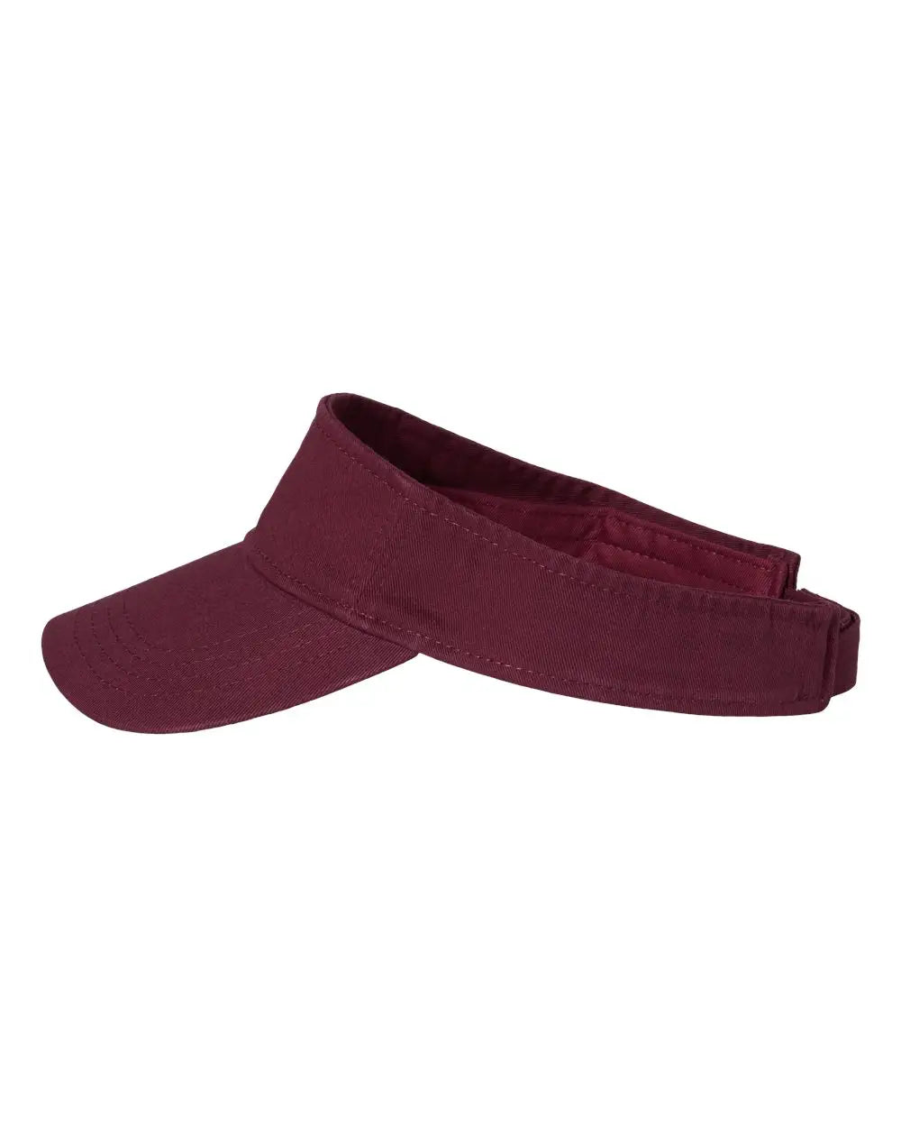 Valucap Vc500 Bio-washed Visor - Maroon - one Size Fits Most