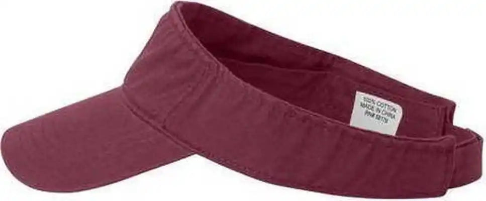 Valucap Vc500 Bio Washed Visor Maroon / one Size Fits Most