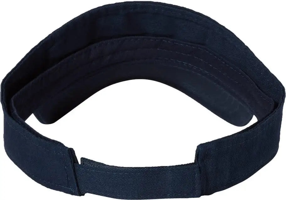 Valucap Vc500 Bio-washed Visor - Navy - one Size Fits Most