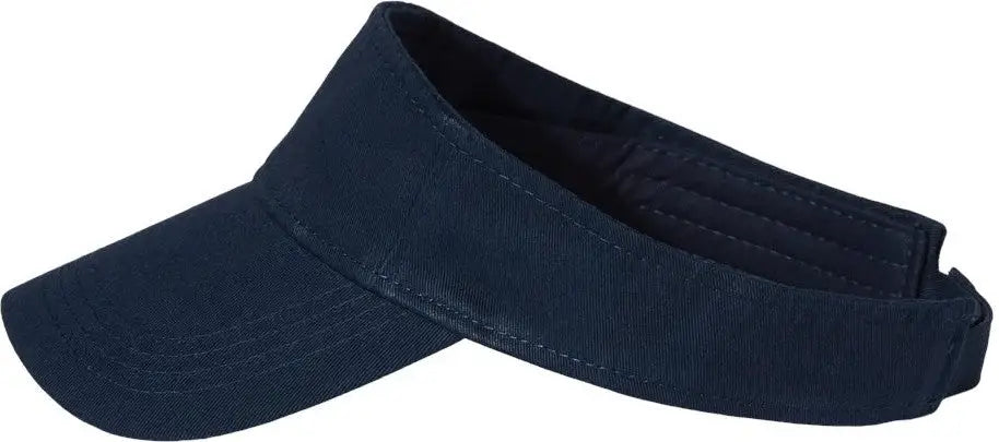 Valucap Vc500 Bio-washed Visor - Navy - one Size Fits Most