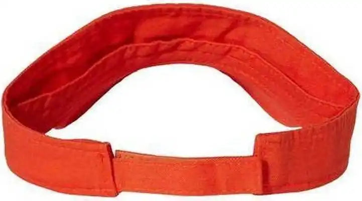 Valucap Vc500 Bio-washed Visor - Orange - Forest / one Size Fits Most