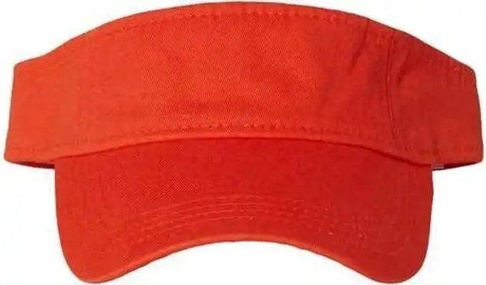 Valucap Vc500 Bio-washed Visor - Orange - Forest / one Size Fits Most