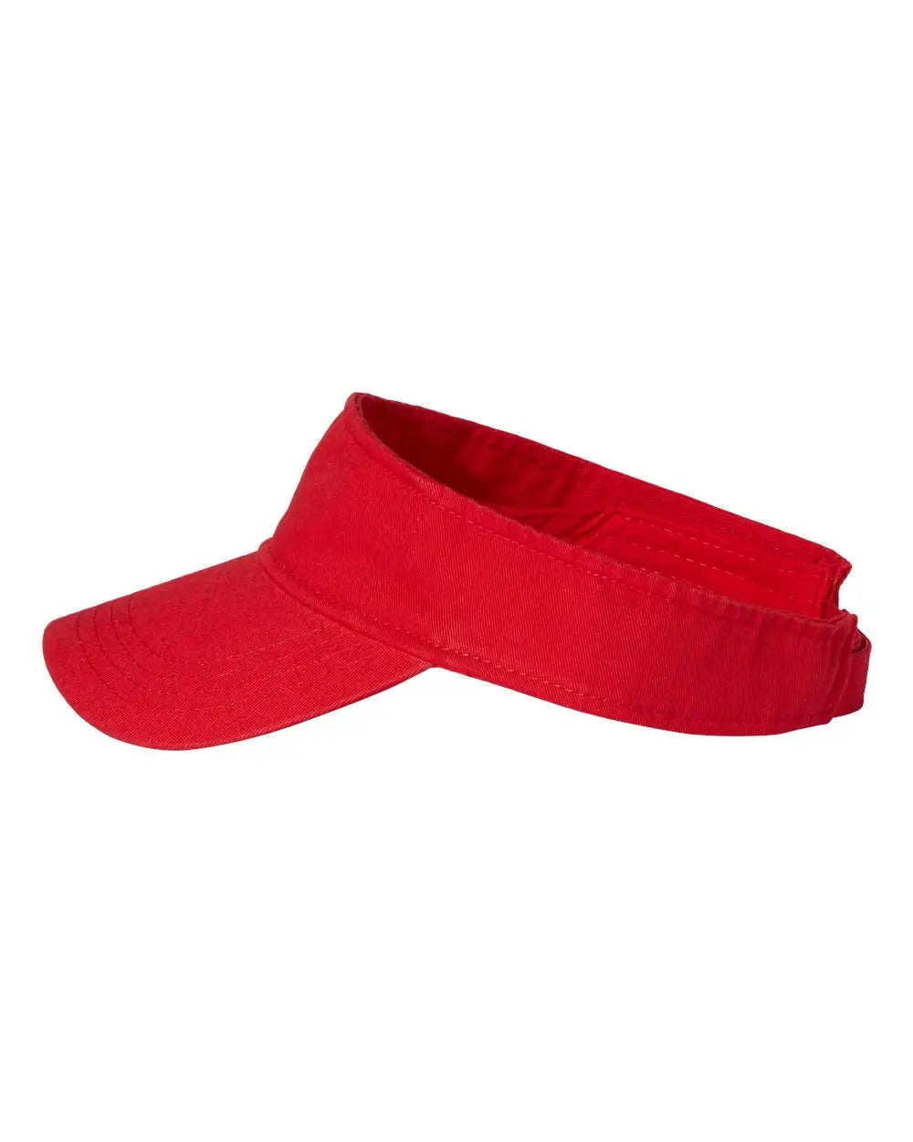 Valucap Vc500 Bio-washed Visor - Red - one Size Fits Most