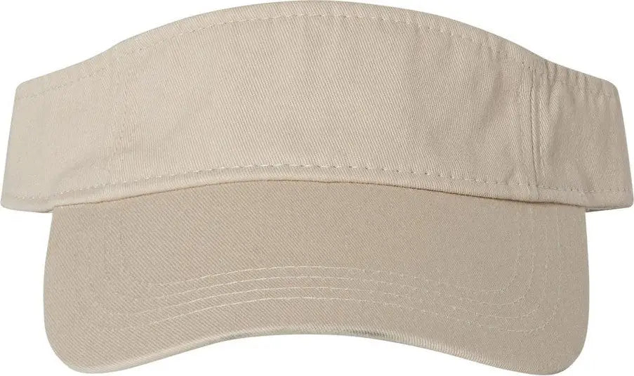 Valucap Vc500 Bio-washed Visor - Stone - one Size Fits Most