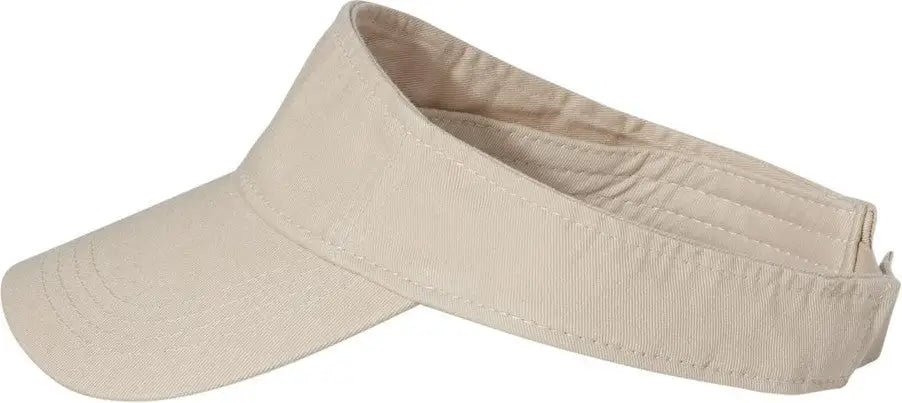 Valucap Vc500 Bio-washed Visor - Stone - one Size Fits Most