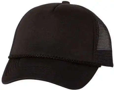 Valucap Vc700 Foam Mesh-back Trucker Cap - Black - 6 5/8’’ - 7 3/8’’
