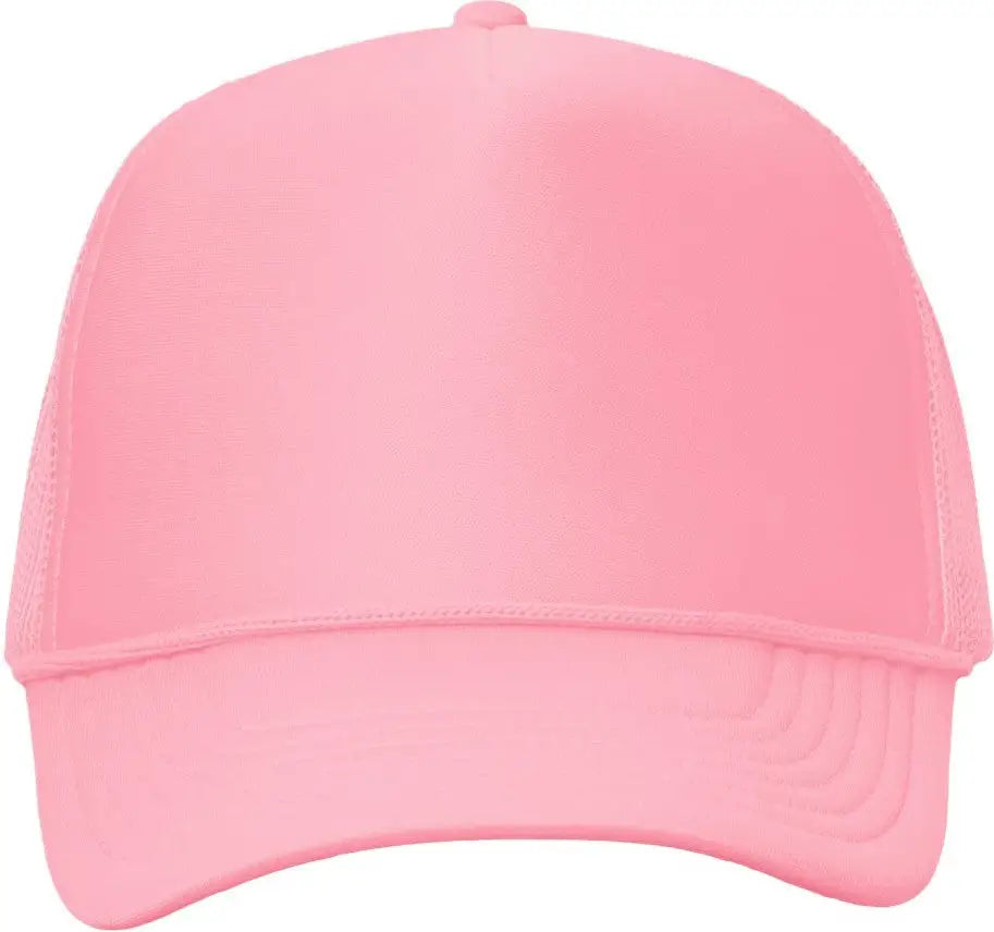 Valucap Vc700 Foam Mesh-back Trucker Cap - Pink - one Size Fits Most