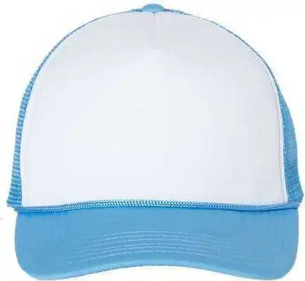 Valucap Vc700 Foam Mesh-back Trucker Cap - White Baby Blue - 6 5/8’’ - 7 3/8’’