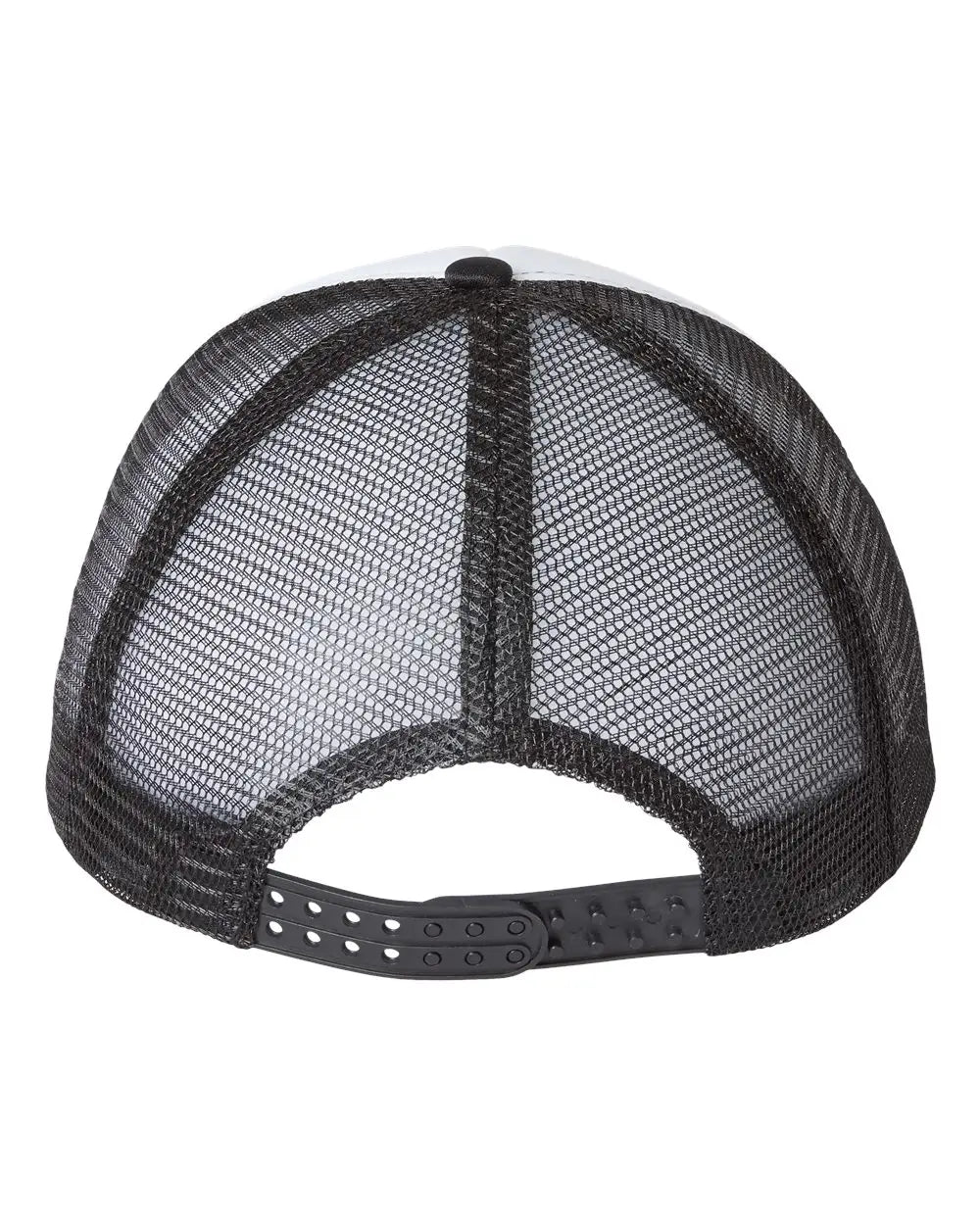 Valucap Vc700 Foam Mesh-back Trucker Cap - White Black - one Size Fits Most