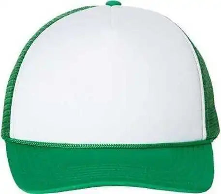 Valucap Vc700 Foam Mesh Back Trucker Cap White Kelly / one Size Fits Most
