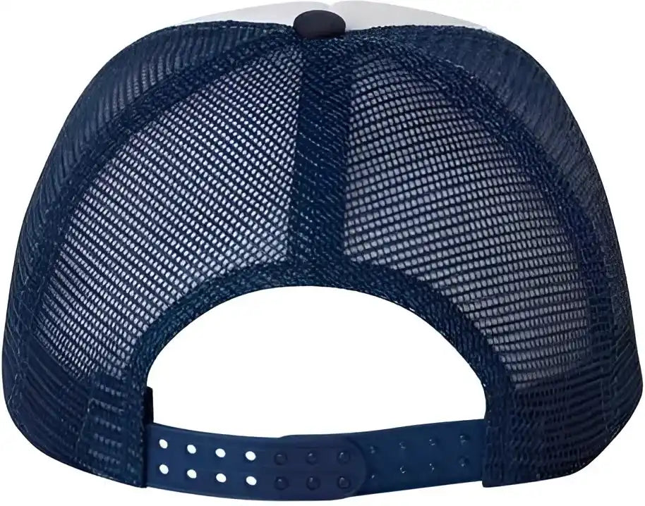 Valucap Vc700 Foam Mesh Back Trucker Cap White Navy / 6 5/8’’ 7 3/8’’
