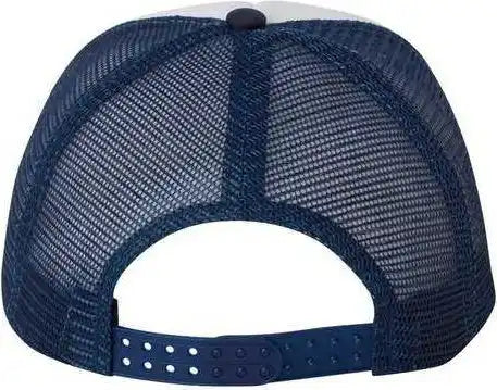 Valucap Vc700 Foam Mesh Back Trucker Cap White Navy / 6 5/8’’ 7 3/8’’