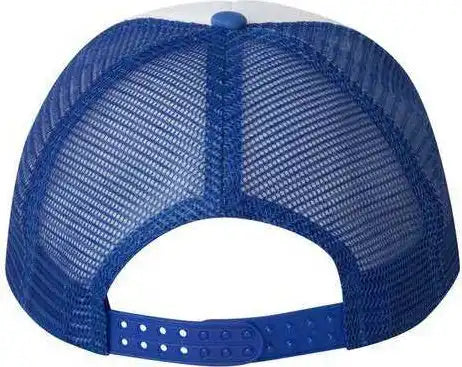 Valucap Vc700 Foam Mesh Back Trucker Cap White Royal / 6 5/8’’ 7 3/8’’