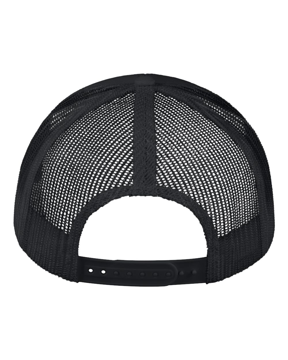 Valucap Vc955 Poly Twill Trucker Cap - Black