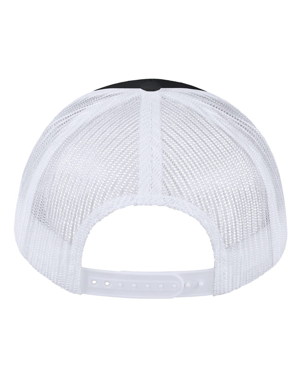 Valucap Vc955 Poly Twill Trucker Cap - Black White