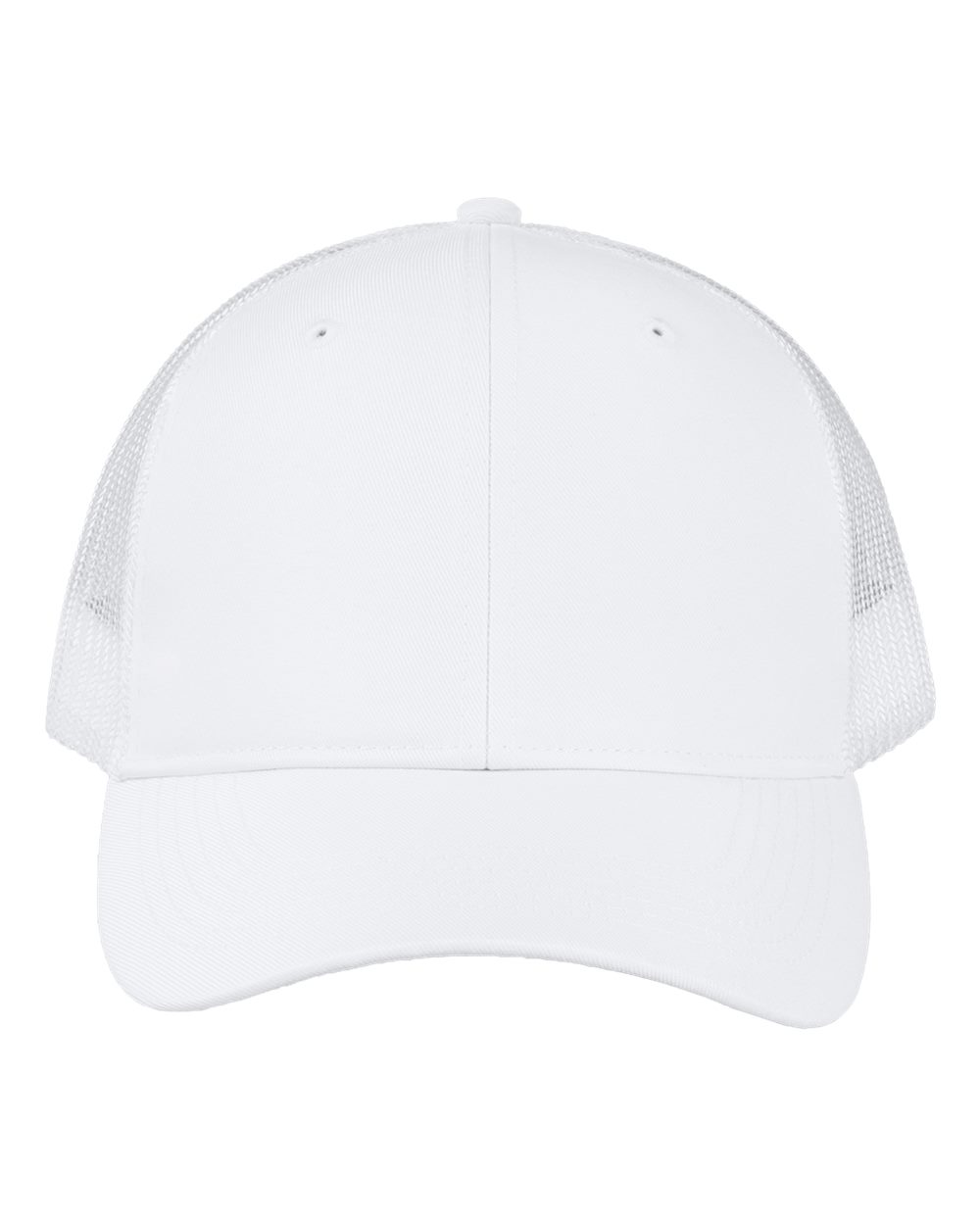 Valucap Vc955 Poly Twill Trucker Cap - White