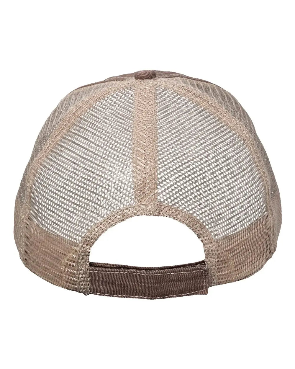 Valucap Vc990 Contrast Stitch Cap - Brown Khaki