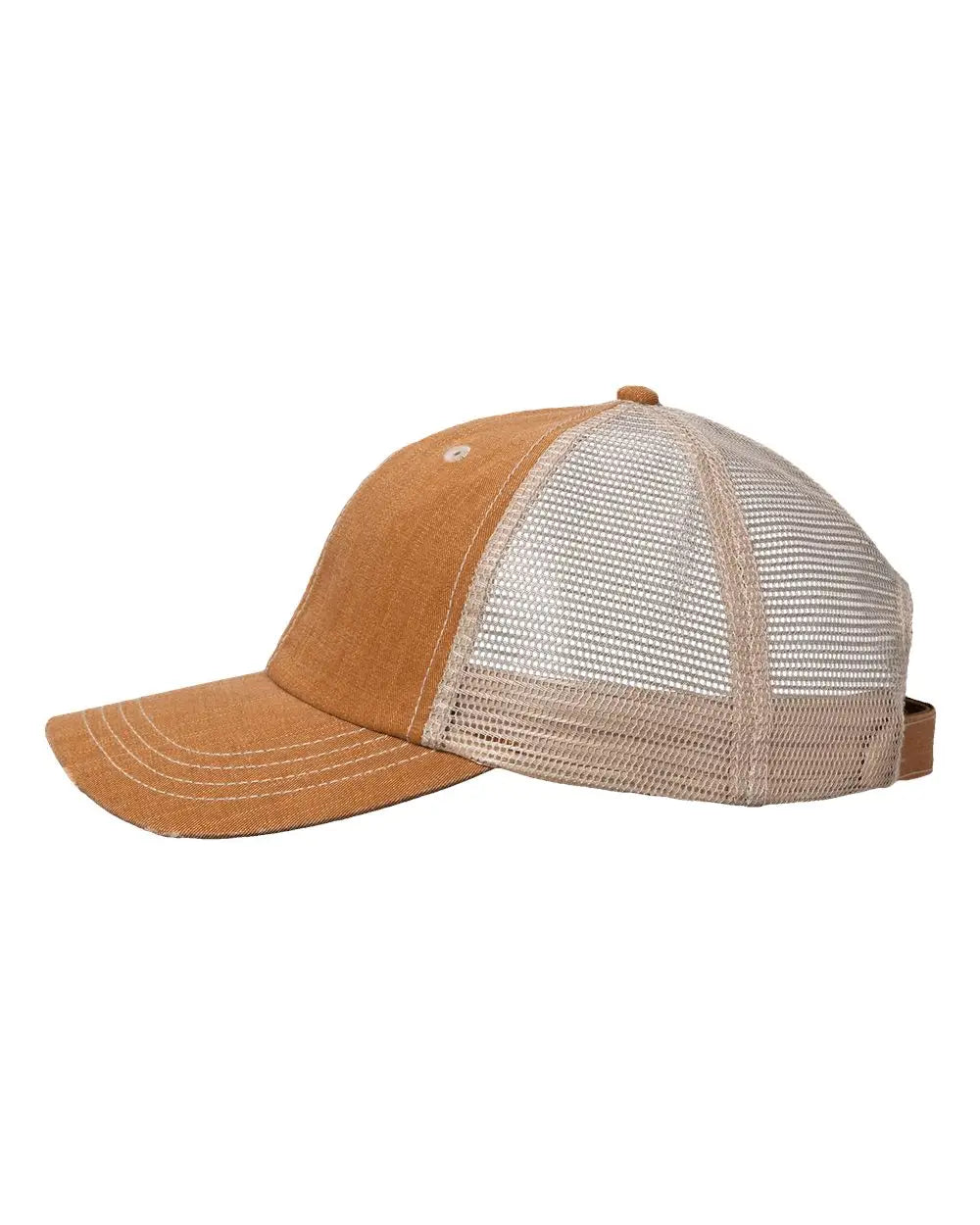 Valucap Vc990 Contrast Stitch Cap - Golden Brown Khaki
