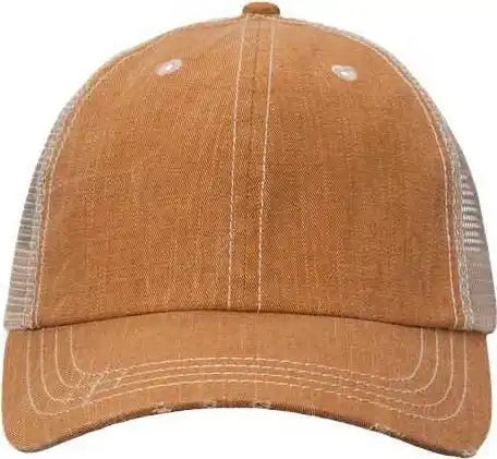 Valucap Vc990 Contrast Stitch Cap - Golden Brown Khaki - one Size Fits Most