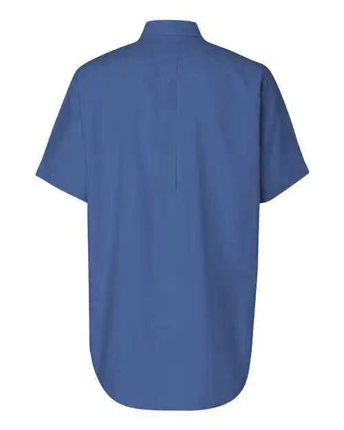 Van Heusen 13v0042 Short Sleeve Oxford Shirt - English Blue