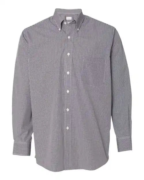 Van Heusen 13v0225 Gingham Check Shirt - Black