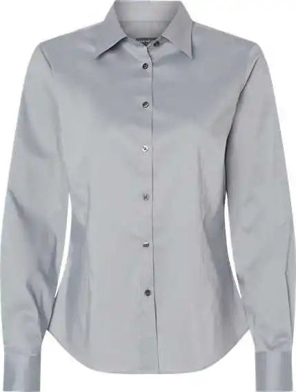 Van Heusen 13v0479 Women’s Ultra Wrinkle Free Shirt - Gray Mist