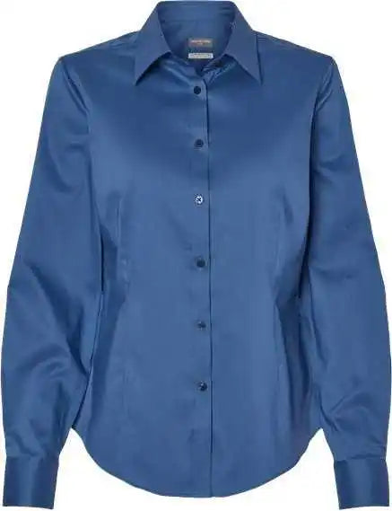 Van Heusen 13v0479 Women’s Ultra Wrinkle Free Shirt - Smokey Blue
