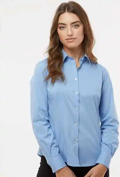 Van Heusen 13v0480 Women’s Stainshield Essential Shirt - Bel Air Blue