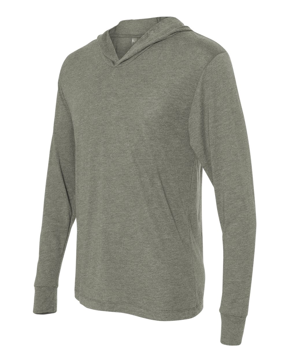 Venetian Grey Triblend Hooded Long Sleeve Pullover - 6021