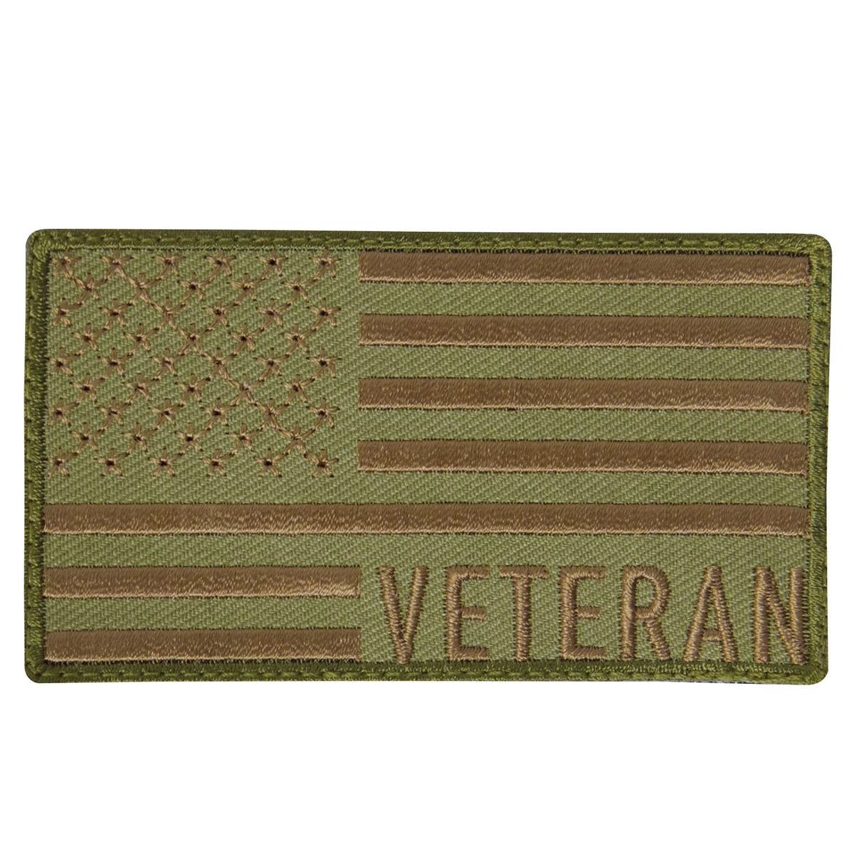Veteran us Flag Patch - Coyote Brown