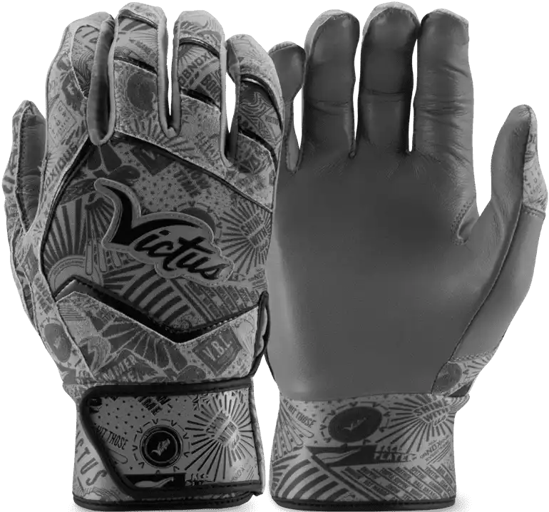 Victus Nox Batting Glove - Gray Black