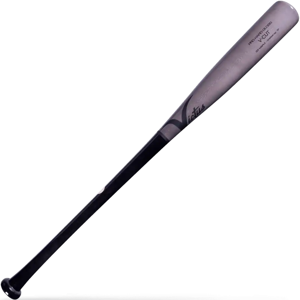 Victus v Cut Maple Bat - Black Gray Gloss