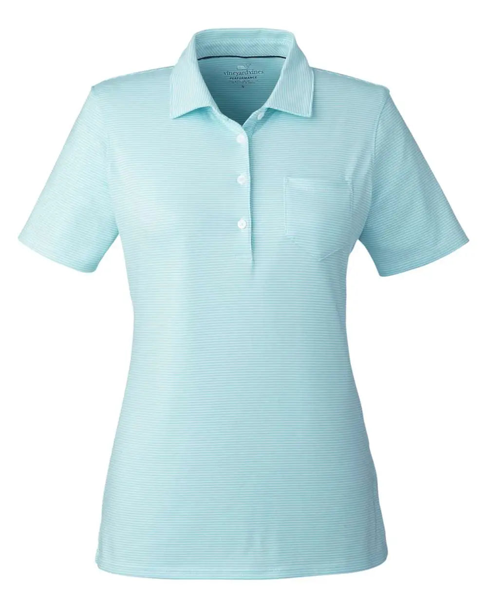 Vineyard Vines G001320 Women’s Fanshell Polo - Crystal Blue