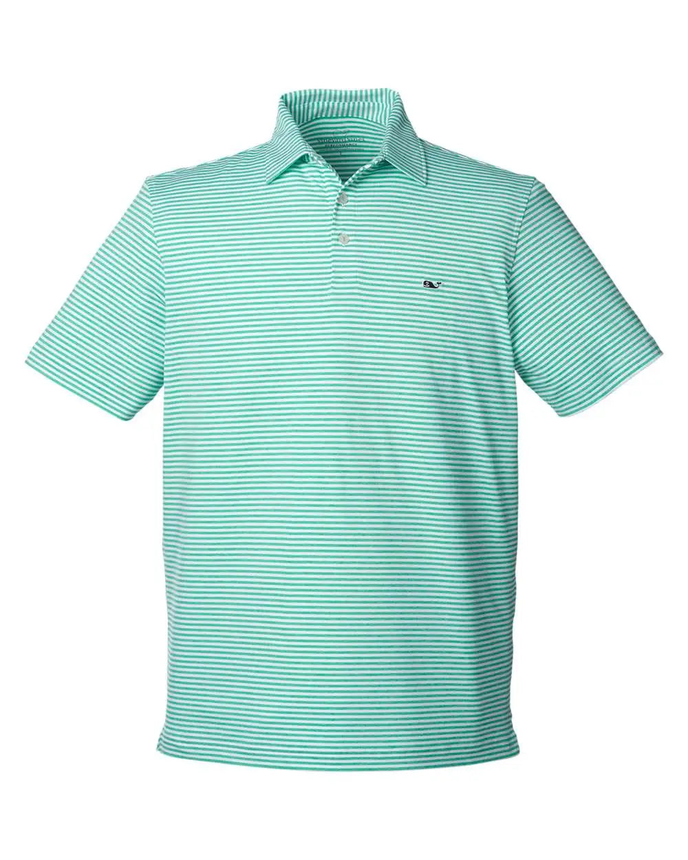 Vineyard Vines G011145 Heathered Winstead Sankaty Polo - Antigua Green - Adult s