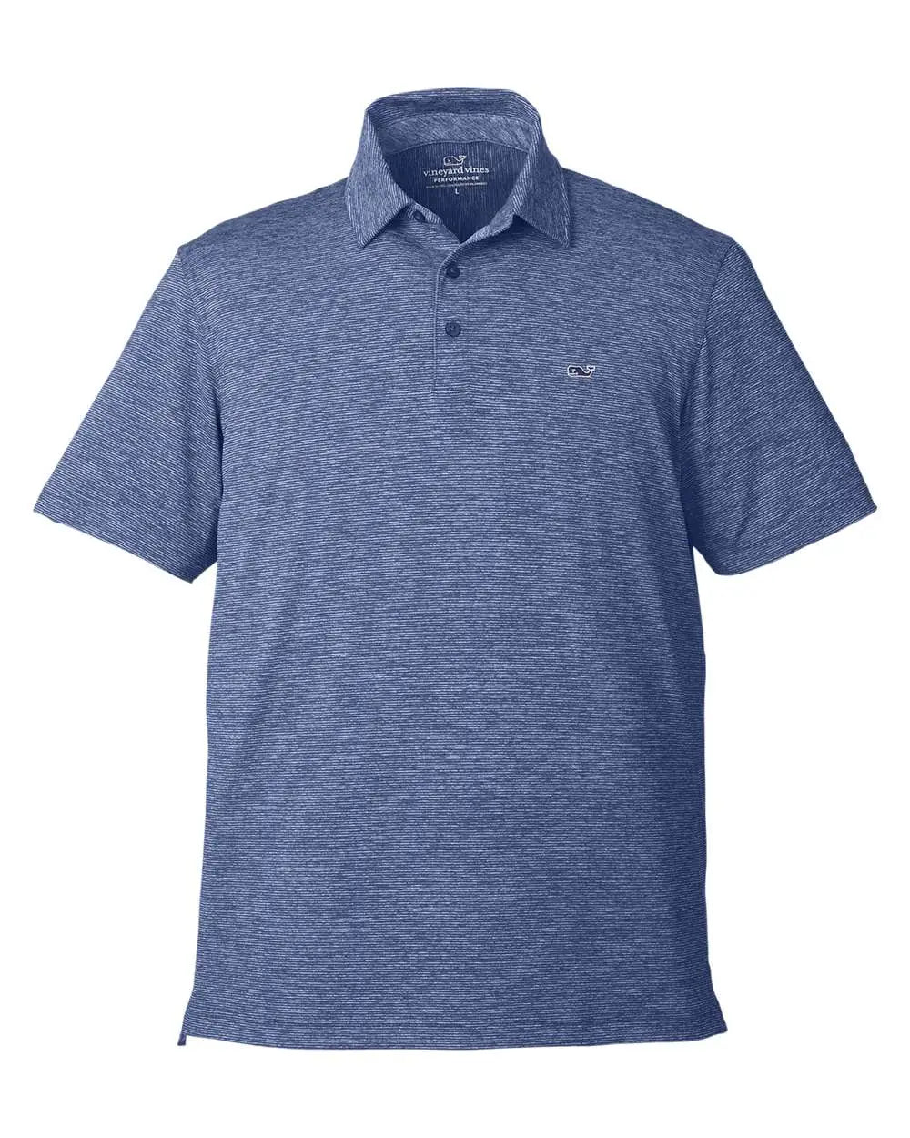 Vineyard Vines G011146 Destin Stripe Sankaty Polo - Blue Depth