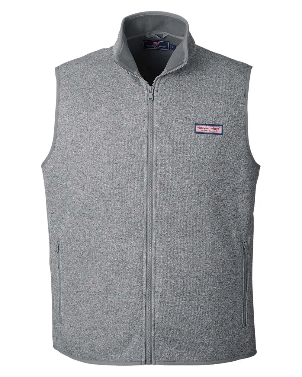 Vineyard Vines K002713 Mountain Sweater Fleece Vest - Gray Heather - Adult s