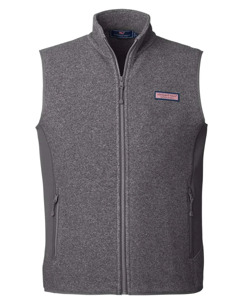 Vineyard Vines O001401 Harbor Fleece Vest - Charcoal Heather