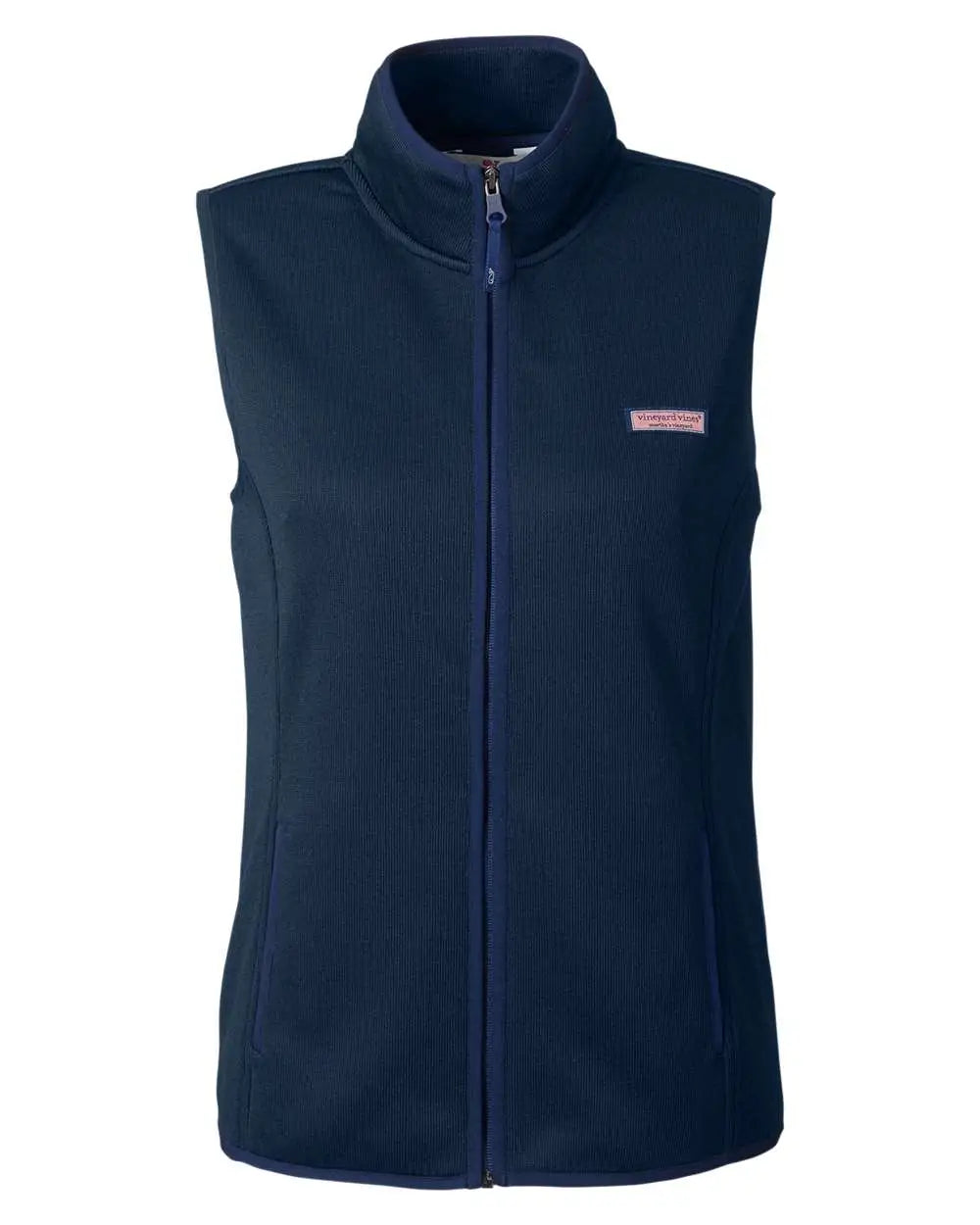 Vineyard Vines O001411 Women’s Mountain Sweater Fleece Vest - Vineyard Navy - Ladies Xs