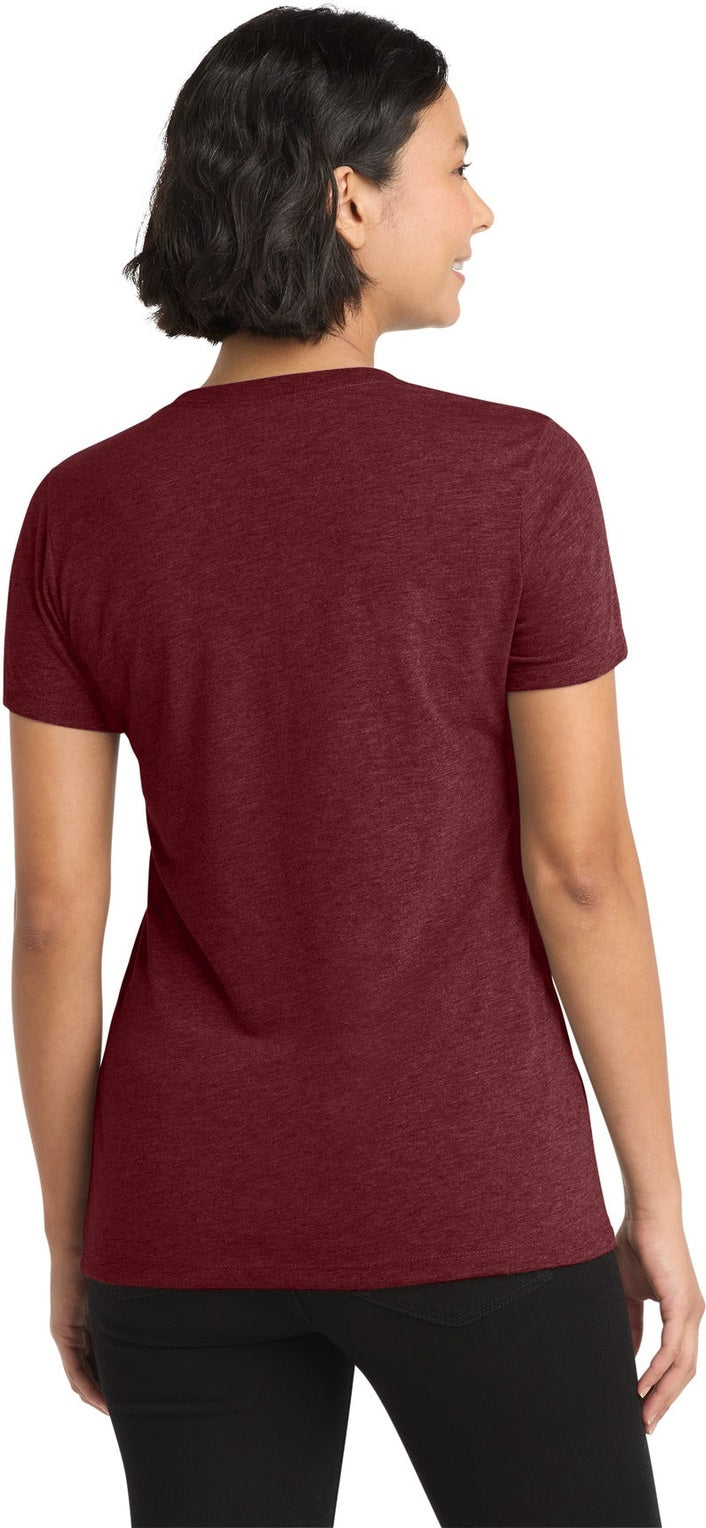 Vino Red Allmade Women's Tri-Blend V-Neck Tee AL2018