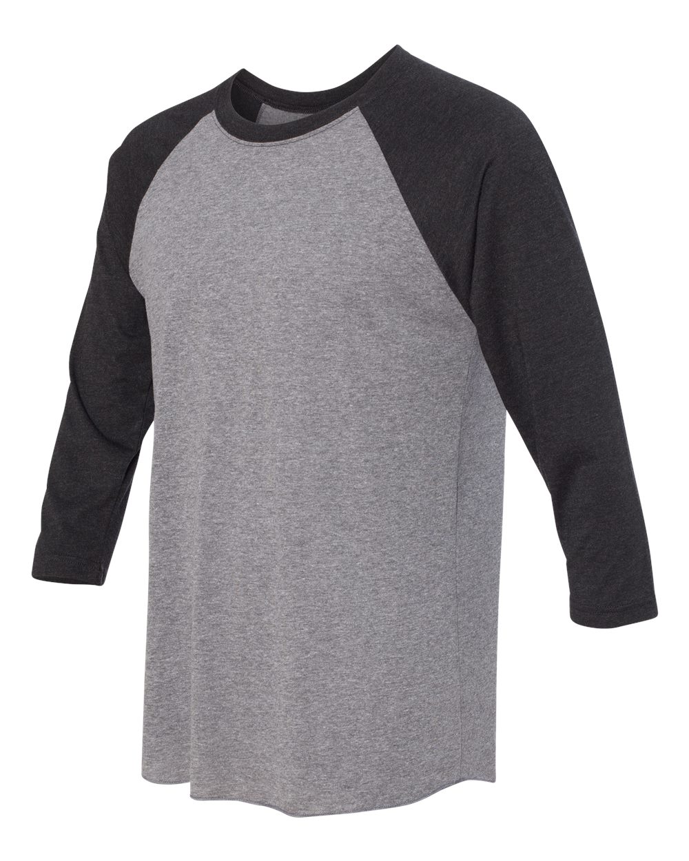 Vintage Black Sleeves/ Premium Heather Body Triblend Three-Quarter Raglan T-Shirt - 6051