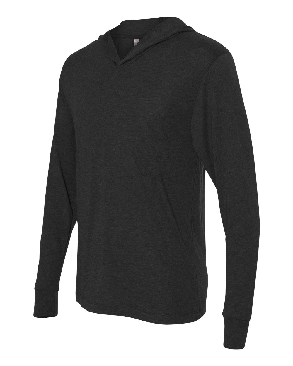 Vintage Black Triblend Hooded Long Sleeve Pullover - 6021