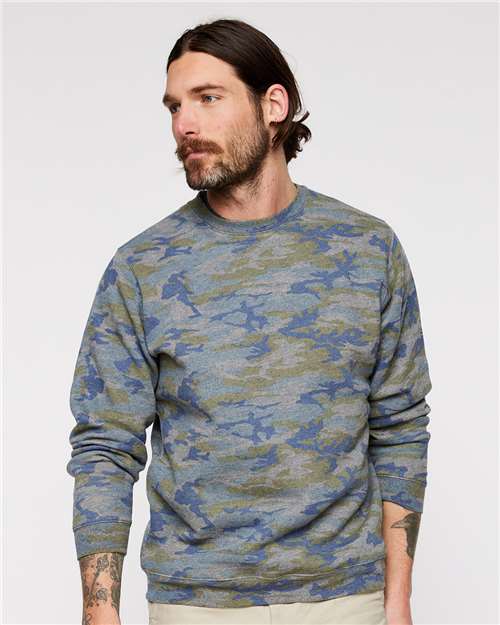 Vintage Camo Elevated Fleece Crewneck Sweatshirt - 6925