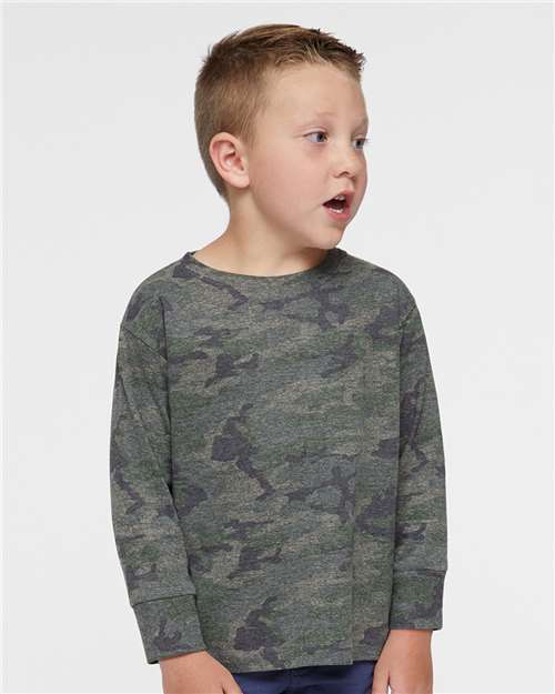Vintage Camo Toddler Fine Jersey Long Sleeve Tee - 3302