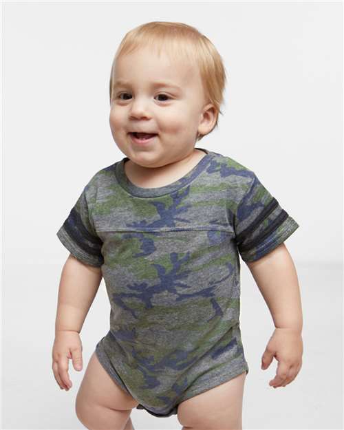Vintage Camo/ Vintage Smoke Infant Football Fine Jersey Bodysuit - 4437