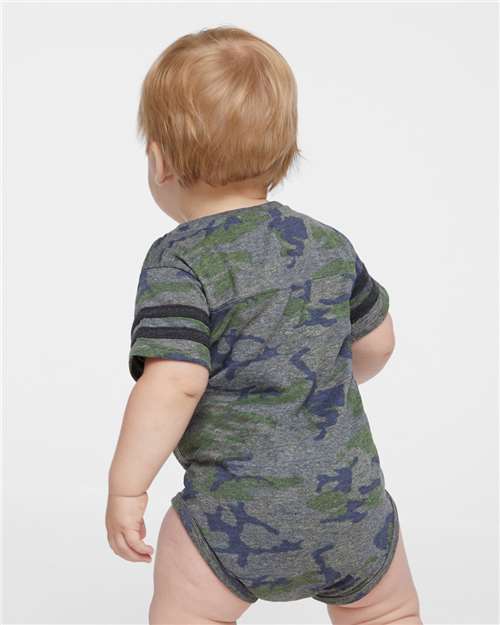 Vintage Camo/ Vintage Smoke Infant Football Fine Jersey Bodysuit - 4437