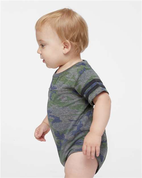 Vintage Camo/ Vintage Smoke Infant Football Fine Jersey Bodysuit - 4437