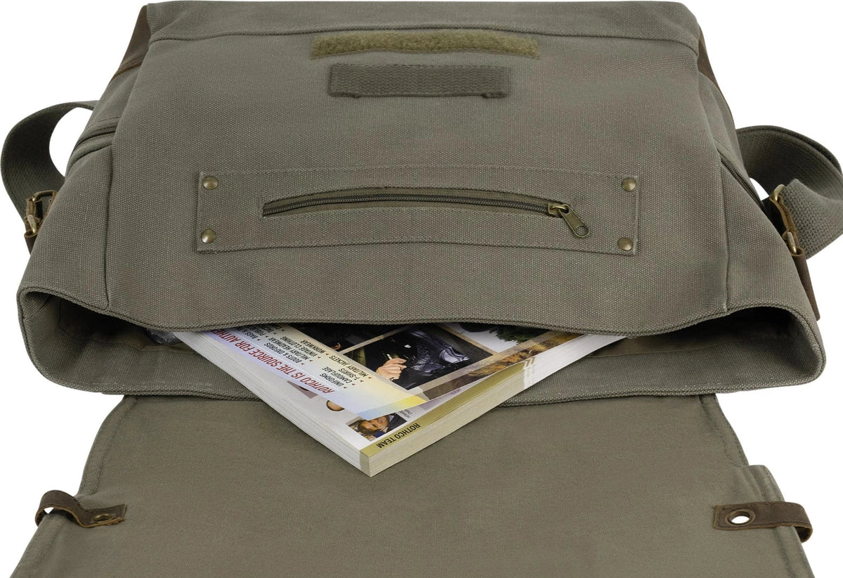 Vintage Canvas B-15 Pilot Messenger Bag