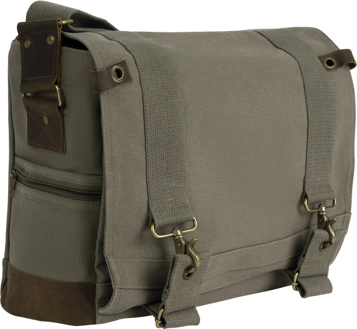 Vintage Canvas B-15 Pilot Messenger Bag - Olive Drab