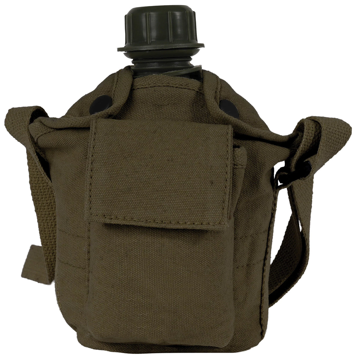 Vintage Canvas Carry-all Canteen Cover with Shoulder Strap